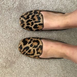 Cheetah print loafers